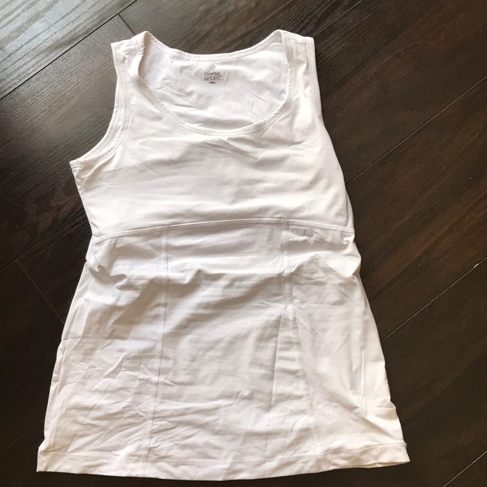 EUC Soma White Work Out Tank Small